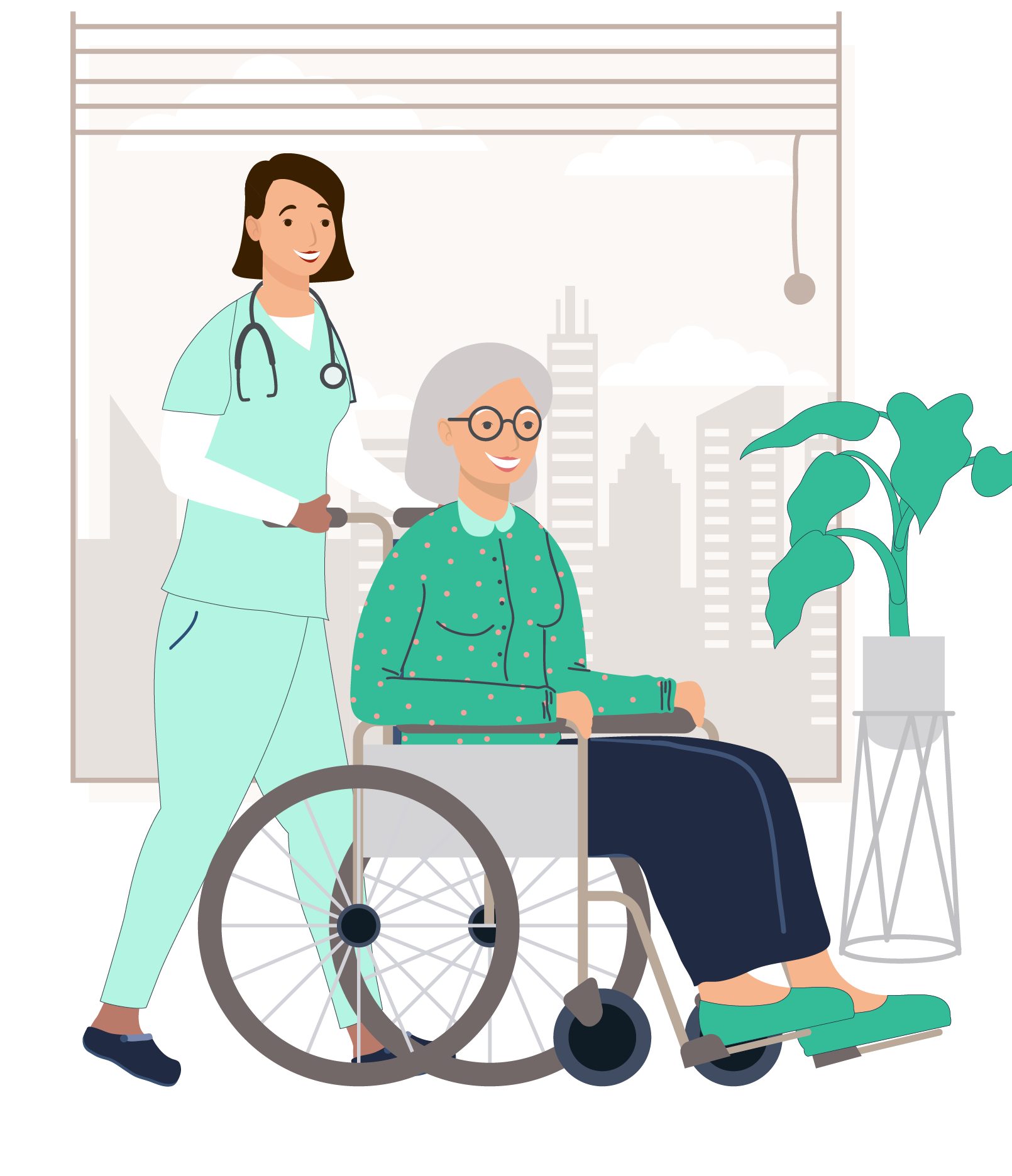 Elderly woman receiving attentive home care support in Reston, Virginia